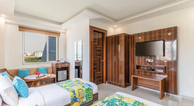 Кровать в общем номере Inde Hotel Cyber City,Gurgaon