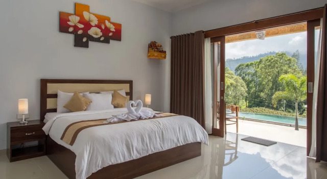 Двухместный люкс Deluxe с видом на горы Mount Batur Villa