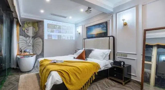 Двухместный люкс с 5 комнатами с видом на реку Huike Homestay