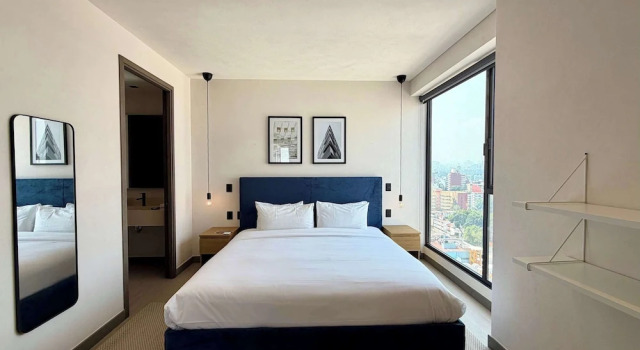 w Engaging 3BR w Balcony in Be Grand del Valle, Prenota Appartamento Città del Messico Messico Distretto Federale