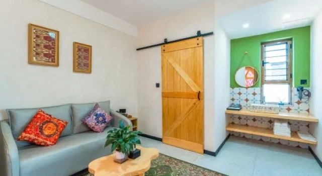 Двухместный люкс Deluxe с видом на закат Red Willow Flower ·Terrace Garden Homestay