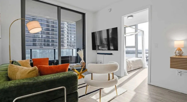Коттедж Downtown Miami 2BR Skyline Bay View Balcony Corner Suite Luxe Pad