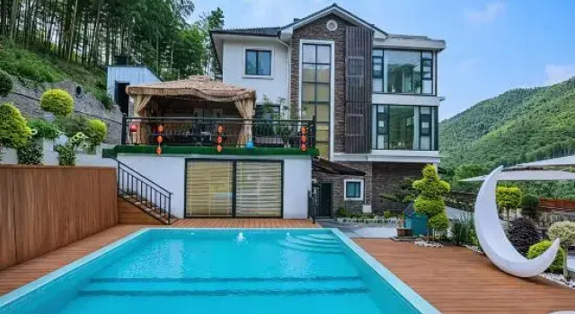 Jingsu, Starry Sky Swimming Pool Bar, Mountain View and River Tracing Parent Child Resort Villa