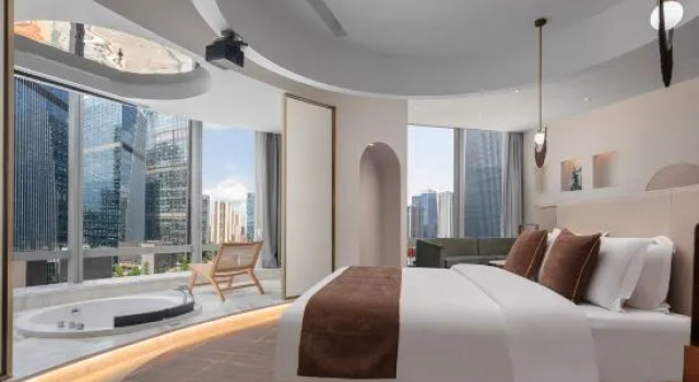 Люкс с красивым видом из окна Wyndham Garden Guiyang