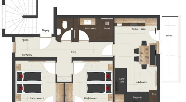 Апартаменты Holiday Flat Near Four ski Lifts in Mayrhofen