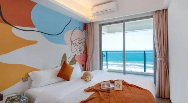 Трёхместный семейный люкс с 2 комнатами с видом на море Xinglun International Seaview Holiday Apartment (Shanwei Poly Jinluwan Branch)