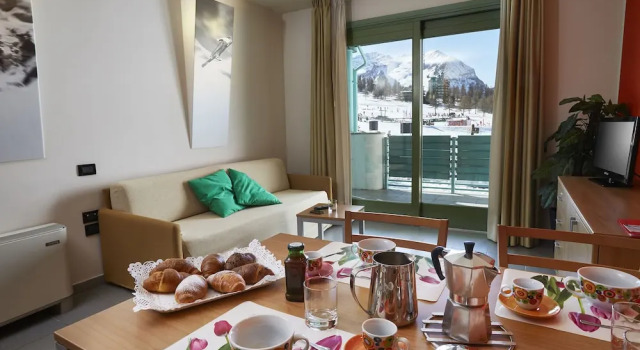 Апартаменты Classic c 1 комнатой с балконом TH Sestriere - Villaggio Olimpico