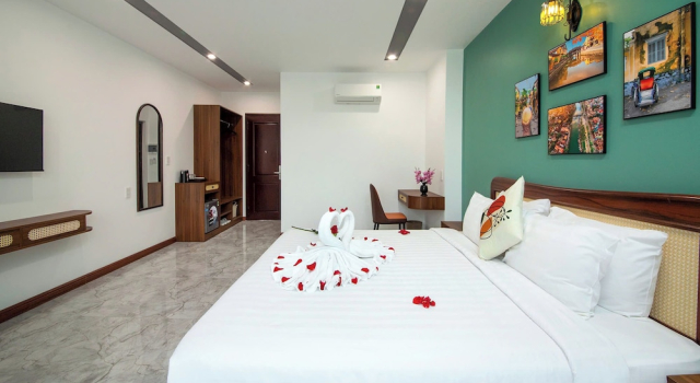 Двухместный номер Deluxe с балконом и с видом на сад T & D Maison Hoi An