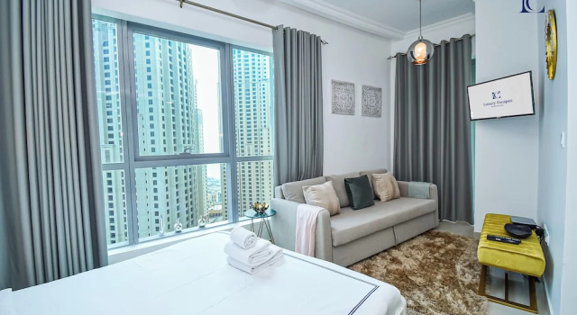 Brand New Studio with Marina View -PAU, Забронировать Апартаменты/квартира Апартаменты Эмирата Дубая, рядом с Dubai Marina Yacht Club, Апартаменты/квартира