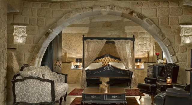 Люкс с видом на сад Seraphim Cave Suites & SPA