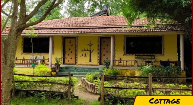 Коттедж с красивым видом из окна Nature's Sprout Wildmark Kanha Resort