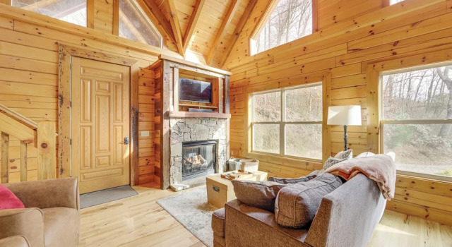 Elevated Cabin Bordering Smoky Mountain Nat'l Park