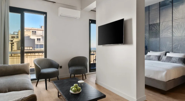 Двухместный номер Superior с балконом и с частичным видом на море Azur Hotel Volos