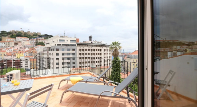 Апартаменты c 1 комнатой с видом на город Light Blue Apartments - Downtown Lisbon