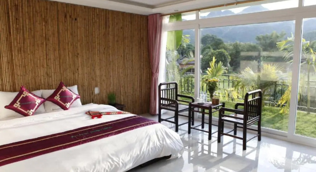 Двухместный номер Deluxe с красивым видом из окна Mai Chau Sunset Boutique Hotel