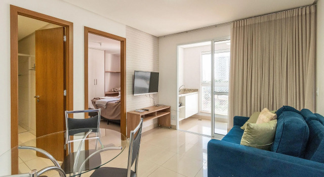 Apartamento De 01 Quarto No Ed. The Expression   Setor Bueno   Th509, Забронировать Апартаменты/квартира Отели Гояния с парковкой, рядом с Parque Vaca Brava, Парковка