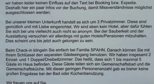 Номер Standard Privatzimmer Spahn in Mühlheim