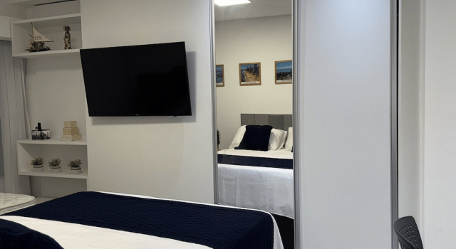 Апартаменты Flat com piscina a 50m da praia