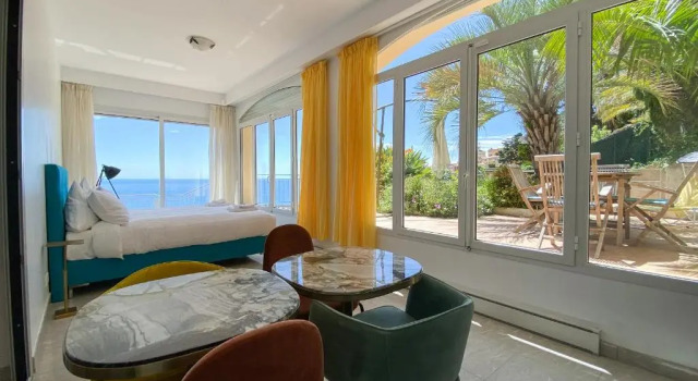 Студия Villa lensoleillée vue panoramique mer, 250m de la plage et du centre ville