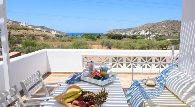 Апартаменты с 2 комнатами с видом на море Villa Katapoliani No.3