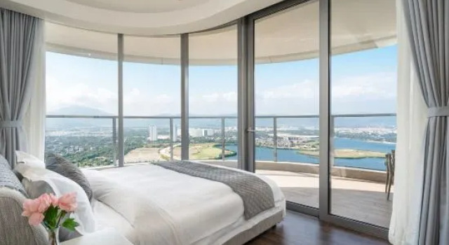 Люкс с 2 комнатами с балконом и с красивым видом из окна Tangyunju Seaview Holiday Apartment