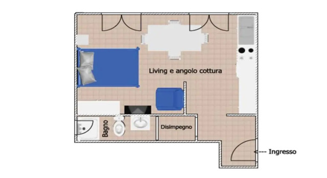 Студия Residence Colibri