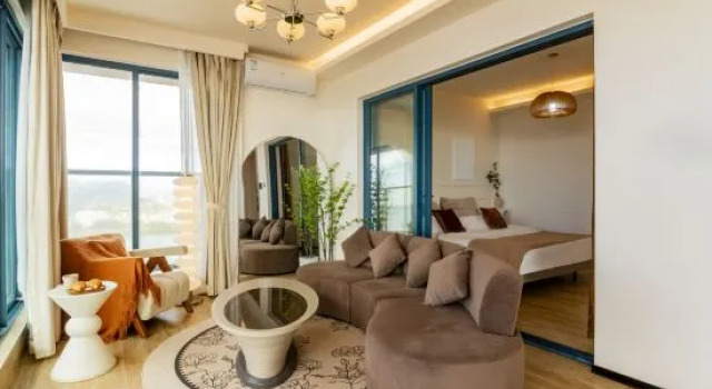 Люкс с 2 комнатами с видом на море Weibo Bay·Santome Hostel (Vanke Phase 4 Store) in Shuangyue Bay, Huidong, Huizhou.
