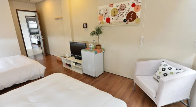 Четырёхместный семейный номер Standard с красивым видом из окна Bay of Chen-Hai Penghu Homestay