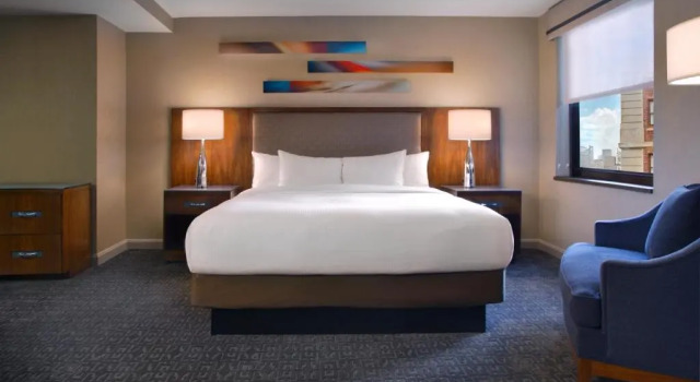 Двухместный номер с видом на озеро Hilton Chicago