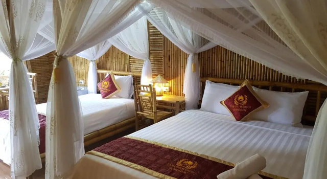 Трёхместное бунгало Deluxe с видом на сад Tam Coc Horizon Bungalow