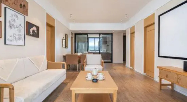 Люкс Deluxe с 3 комнатами с видом на море Wanning Riyue Bay Blue Sea View Surfing Apartment