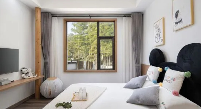 Кровать в общем номере с 6 комнатами Naluwan Changxing elegant resort Yunsu