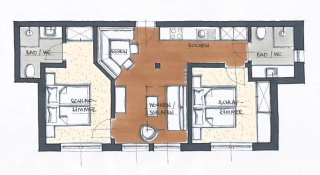 Апартаменты Appartement Omesberg 1