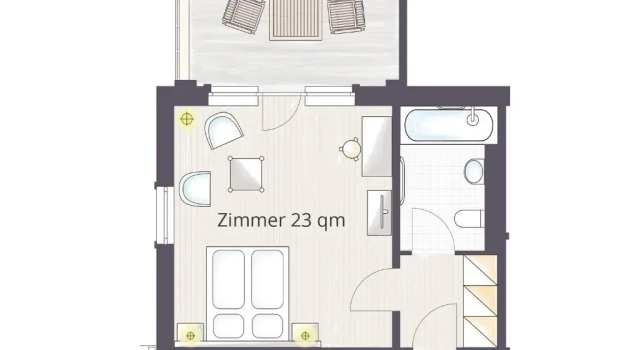 Двухместный номер Standard с балконом и с видом на море Hotel Villa Halliger