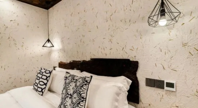 Кровать в общем номере Mountain side homestay