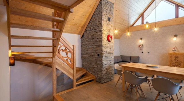 Коттедж Deluxe с 2 комнатами с видом на горы Domki Tatrzański Ogród Regional Houses Zakopane