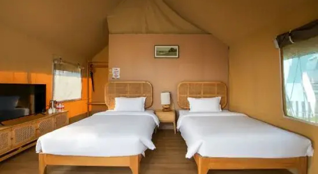 Кровать в общем номере Guangzhou Benle HIPCAMP Tent Campsite