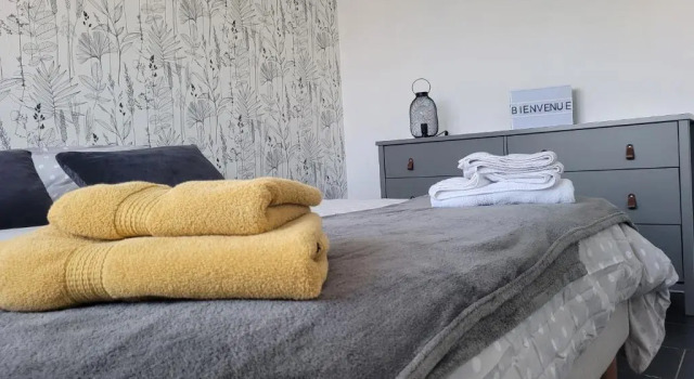 Grande chambre avec salle de bain privée