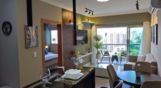 Precioso apartamento 1BR, piscina, gym, sauna, vista a la ciudad