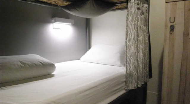 Кровать в общем номере Tainan Gu Hostel