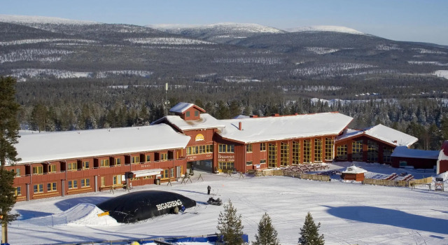 Кровать в общем номере Stoten Ski Hotel