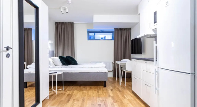 Одноместная студия Цокольный этаж ApartDirect Linköping Vasastaden
