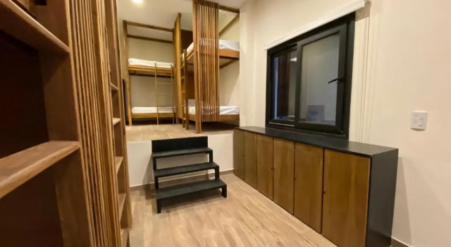 Кровать в общем номере Casa Basilico