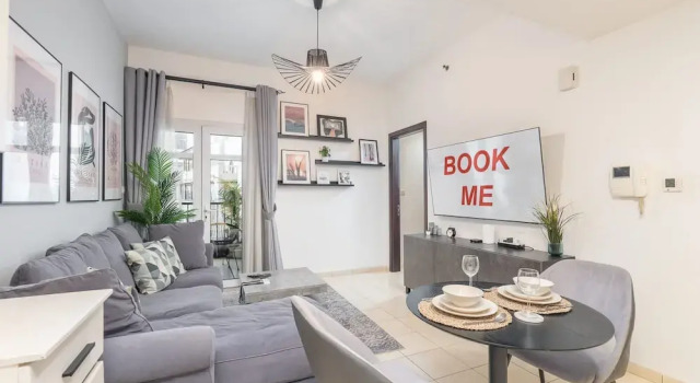 Апартаменты Pleasing 1-bedroom for 4 in JVC for Relaxing Getaway