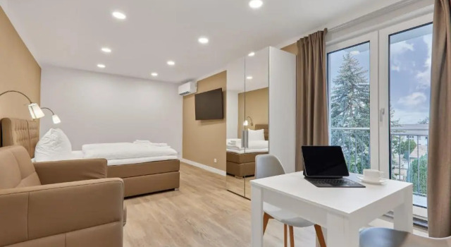 Студия с балконом Boardinghotel Premium Heidelberg