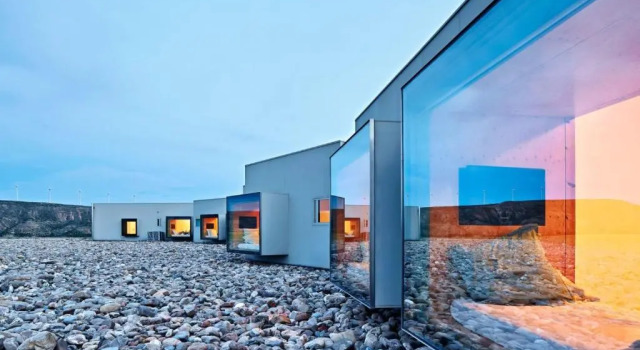 Капсула с красивым видом из окна Hotel Aire de Bardenas