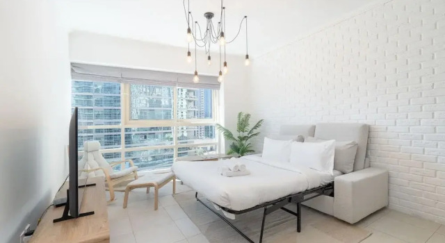 Elegant 1-bedroom Apartment for 4 in Dubai Marina, Забронировать Апартаменты/квартира Апартаменты Эмирата Дубая, рядом с Dubai Marina Yacht Club, Апартаменты/квартира
