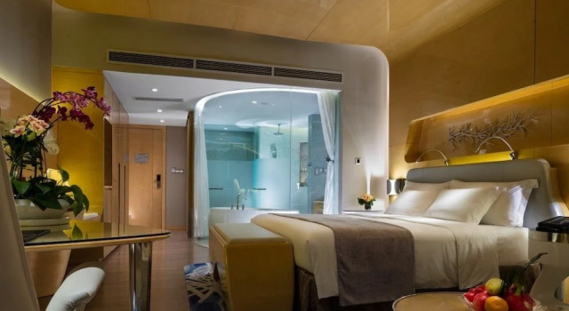 Одноместный номер Standard с видом на залив Wyndham Grand Qingdao