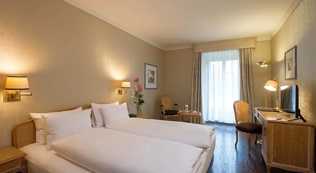 Двухместный номер с балконом и с видом на реку Grand Hotel Beau Rivage Interlaken