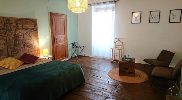 Номер Comfort Gîtes & Chambres dhôtes Peyrecout